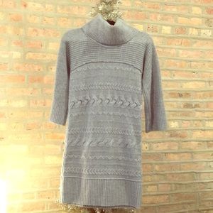 Banana Republic Gray Knit Sweater Dress
